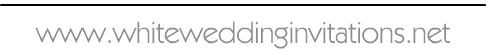 White Wedding Invitation